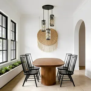 Dimmable Vintage Industrial Crystal Glass Pendant Light Ceiling Light