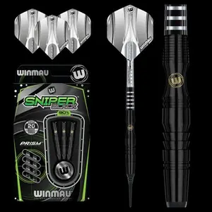 Winmau Sniper Black 20 gram 90% Tungsten alloy SOFT TIP