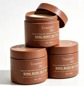 3pcs Crowned Skin King Cologne Body Butter - Warm & Sensual Scent, Sandalwood & Leather Notes, Organic Shea & Mango Butters, Moisturizing Formula, All-Day Fragrance