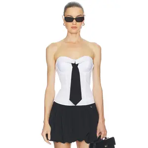 Aniye By Sandy Bustier Top in Blanc