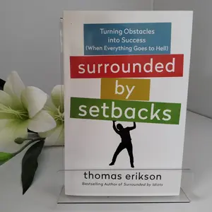 Surrounded by Setbacks Book, Inspirational Quotes About Overcoming Challenges, Motivational Reading for Resilience and Growth