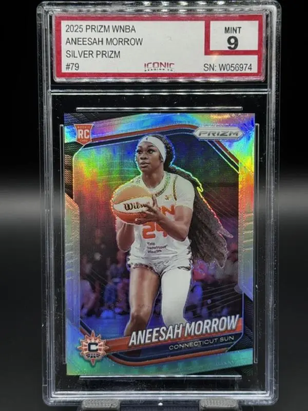 2025 Panini Prizm Silver WNBA Basketball Card Aneesah Morrow #79 Graded Mint 9