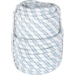 3/4 in x 150FT Gray White Blue Arborist Rope Braid Rigging Hoisting Line High Strength Tree Rope for Rigging, Swing for Rigging Sailboat Weathered Line Tree Work