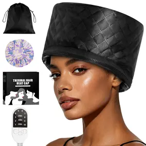 Electric Hair Steamer Cap for Deep Conditioning, Heated Hair Treatment Cap for Dry, Curly & Damaged Hair, Adjustable Thermal Bonnet for Home Spa Care