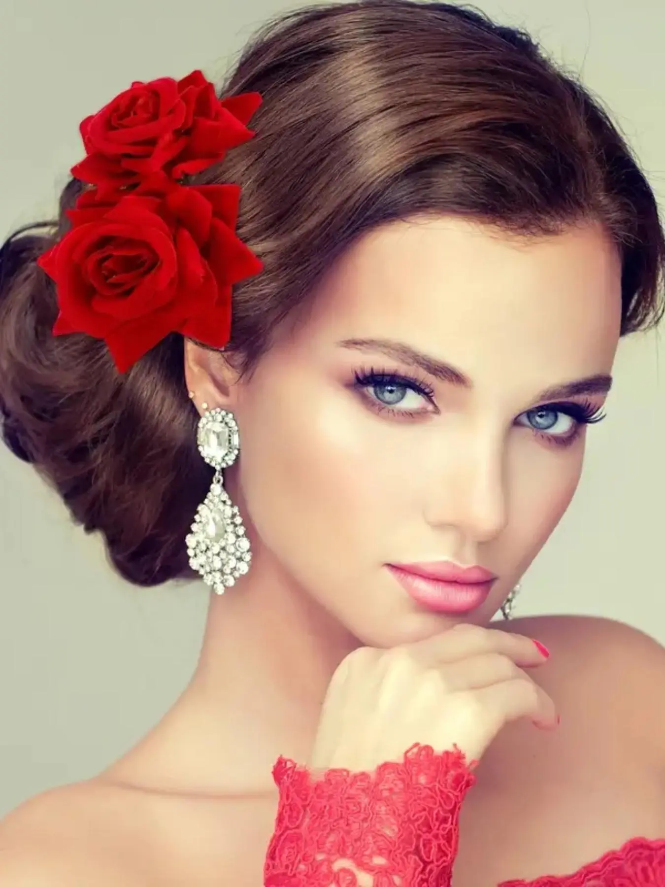 Women's Flower Design Hair Pin, Hair Accessories for Women & Girls for Daily & Party Hairstyle Decoration, Perfect for Bridals Hair Accessories, Valentine's Day, Gift, Flower Hair Clips, Decorative Hair Clips