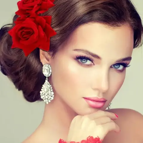 Women's Flower Design Hair Pin, Hair Accessories for Women & Girls for Daily & Party Hairstyle Decoration, Perfect for Bridals Hair Accessories, Valentine's Day, Gift, Flower Hair Clips, Decorative Hair Clips