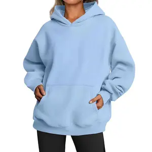 Loose Fit Hooded Pullover Sweatshirt Casual PocketHoodie Top