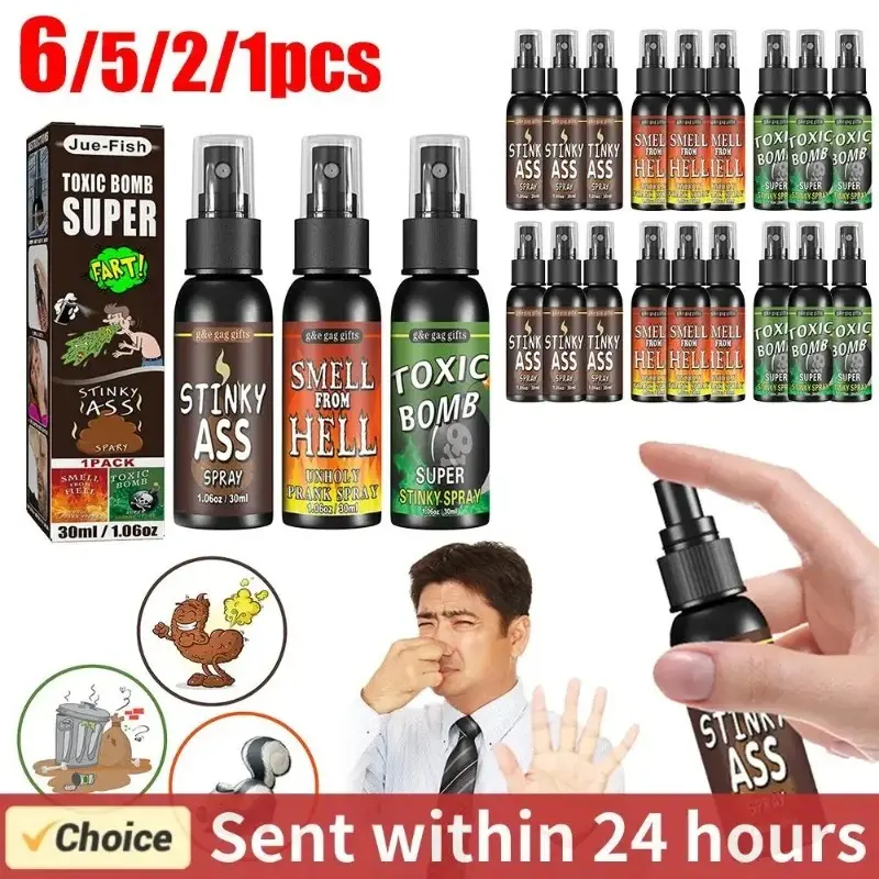 Halloween Prop Liquid Fart Spray, 30ML Non-Toxic Stink Bomb, Ass-Smelly Stinky Gas Prank Toy, Perfect for Parties & Jokes