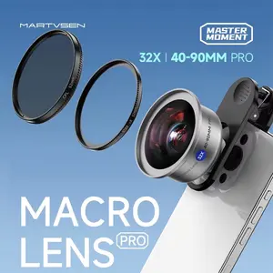 Martvsen Phone HD Master Macro Focus Lens Pro, Compatible with iPhone & Other Brands, 17mm Thread Mount Design, Metal Construction