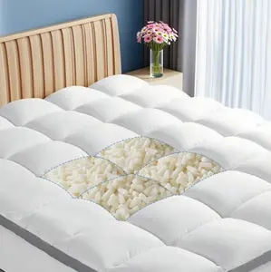 Sonoro Kate Ergonomic Memory Foam Mattress Topper Ultra Thick Cooling Cover with Mesh Sides for Enhanced Airflow,Supports 6-18" Mattresses,Queen Size mattresstopper back pain