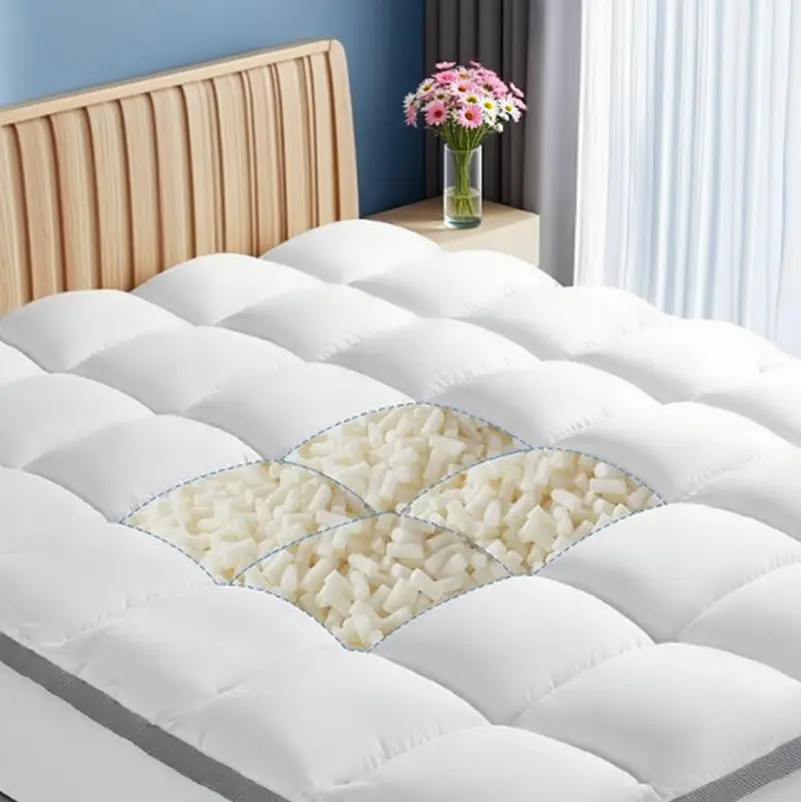 Sonoro Kate Queen Size Ergonomic Memory Foam Topper - Ultra Thick Cooling Cover with Mesh Sides for Enhanced Airflow, Fits 6-18" Beds, Cooling Mattress Protector, Body Support Mattress Pads, Toppers & Protectors for Back Pain Relief