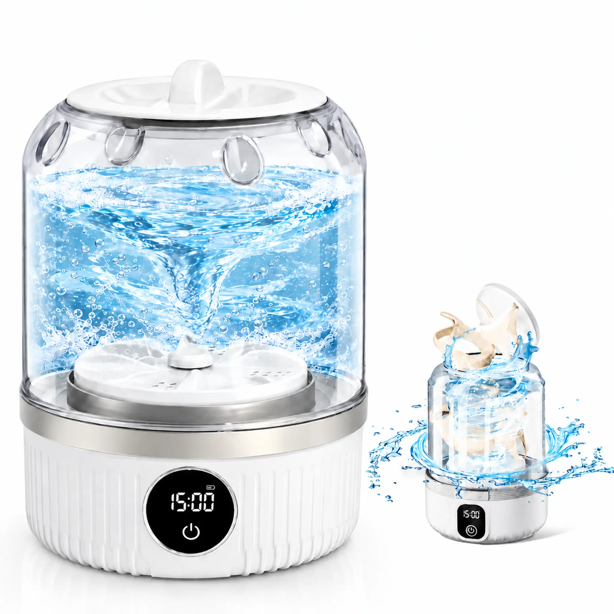 Portable Mini Washing Machine for Underwear & Small Laundry Items, Compact Lightweight Personal Washer with USB Charging, Space-Saving Design for Apartments, Dorm Rooms, Hotels, RVs, Camping & Travel Use