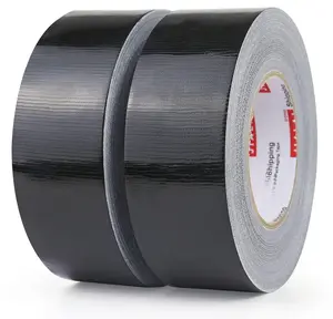 2-Pack Duct Tape - 165ft x 2in - Duct Tape Heavy Duty, Black, Flexible, No ,  by Hand - for Repairs Crafts &  Improvement