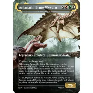 Anjanath, Brute Wyvern (Gishath, Sun's Avatar) - MTG PROXY Video Games/Monster Hunter