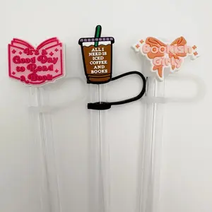 Straw Toppers Drinkware - Includes "It's a Good Day to Read a Book" & "Bookish Girl" Designs for Fun and Functional Use tumblers water tumbler
