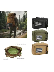 Outdoor Edc Tactical Molle Waist Bag, Durable Outdoor Hiking Waterproof Mini Camera Phone Storage Pouch, Tool Bag Attachment Organizer