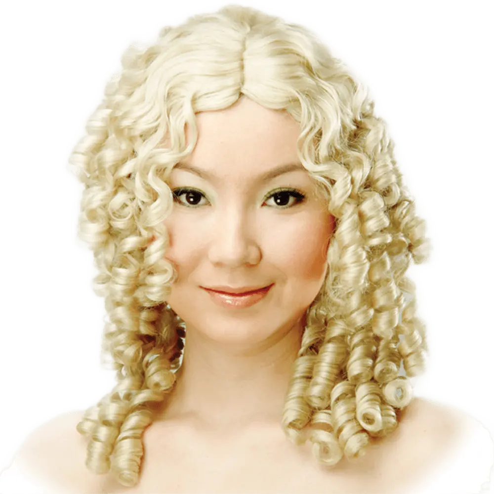 Blond Ringlets Wig | Synthetic Costume Wig for Halloween, Cosplay & Theme Party – Fashionable Hair Wig - One Size Fits Most