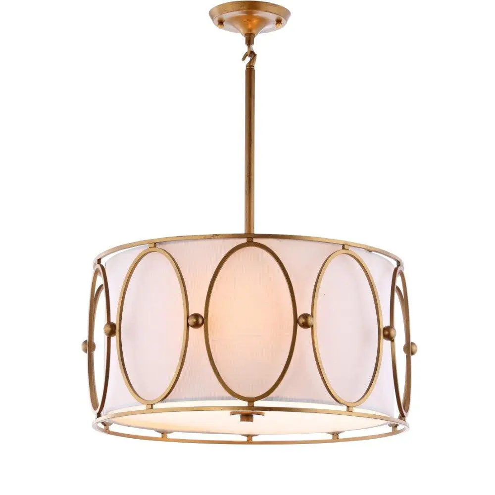 JONATHAN Y Violetta 19" Metal LED Lighted Ceiling Light, Indoor Lighting Home Decor Fixture