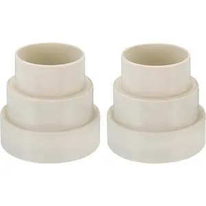 4.5" to 4" to 3" Duct Reducer, 2 Pack Duct Connector Ducting Inline Adapter Increaser ABS Plastic Vent for HVAC Heating Cooling Air Ventilation
