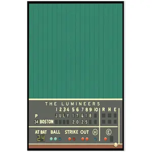 The Lumineers Concert Baseball Scoreboard Poster