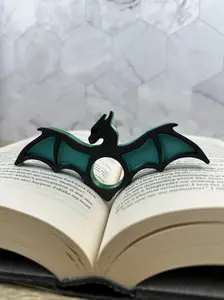 One Hand Book Holder Dragon Wings (Set of 2) Fantasy Page Bookmark Thumb Relief Accessory | Reading Customizable Bookish Gift for Book Lover