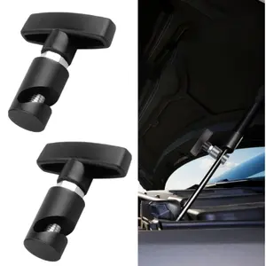 2-Pack Car Hood Prop Rod Clamps – Universal Snap-On Support Strut Retainers, Anti-Pinch Automotive Accessories (Black)  #CarEssentials   #AutoUpgrade