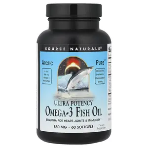 Source Naturals Arctic Pure®, Ultra Potency Omega-3 Fish Oil, 850 mg, 60 Softgels