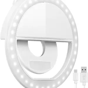 Rechargeable Clip-On Ring Light for Phones, Tablet, iPad. TikTok & Selfie Ready  Compact Phone Smartphone Cellphone Portable