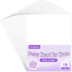 18Pack 11in x 14in White Poster Board Paper for Crafts, DIY Drawing