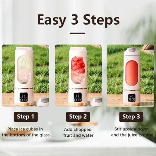 Portable Ultimate Blender! USB Rechargeable & Compact for Smoothies On-The-Go - Perfect Travel, Back To School & Gym! Leak Proof Design, Makes Shakes & Baby Food in Seconds cup juicer rechargeable mini blender vegetable