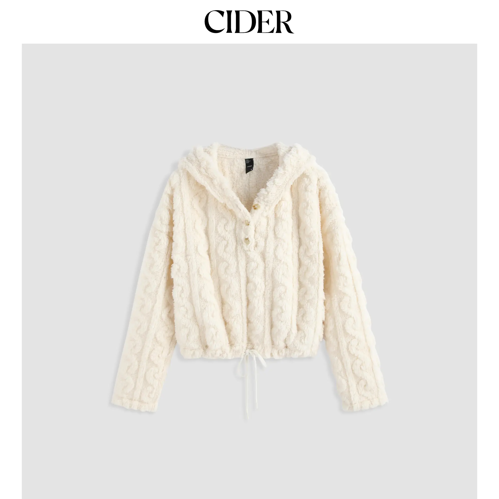 Cider [3 colors, size 0-26] Solid Fleece Long Sleeve Hoodie