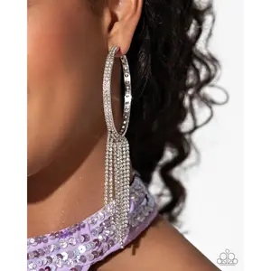 Jaw-Dropping Jubilee - White earrings