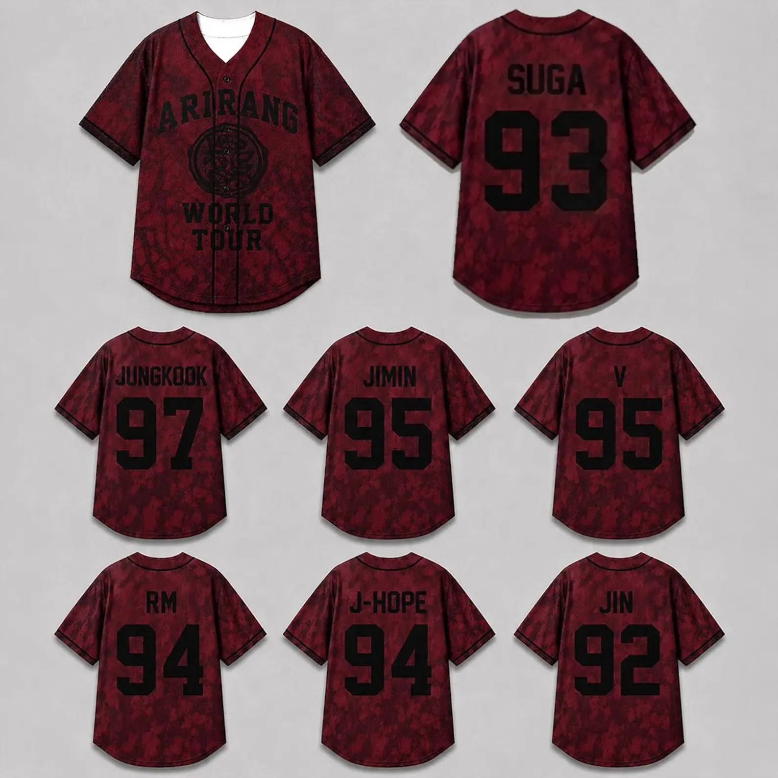 Baseball Jersey K-POP Shirt, 2026 World Tour Concert Jersey Shirt for Fans Gift