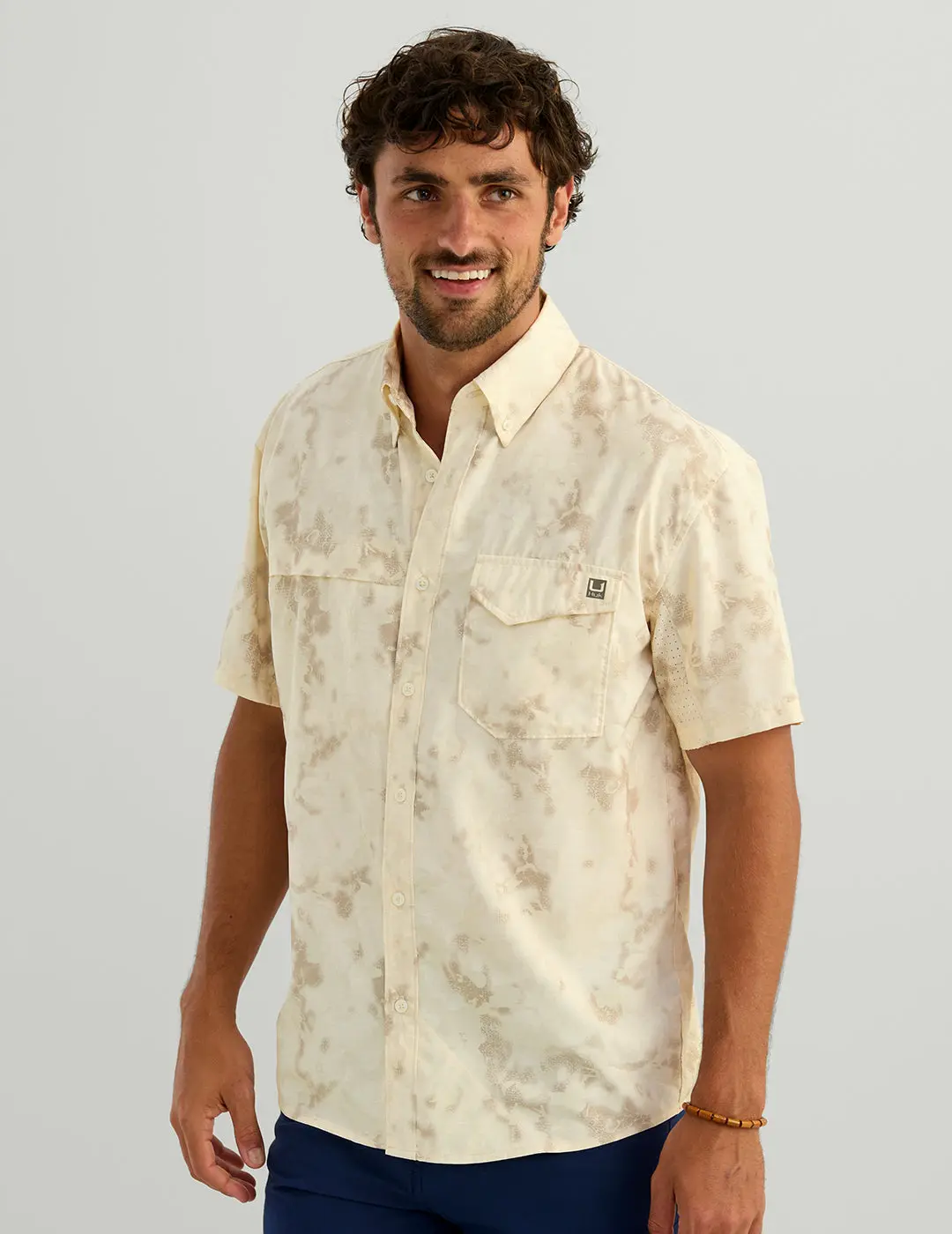 HUK KC Tide Point Short Sleeve Button-Down