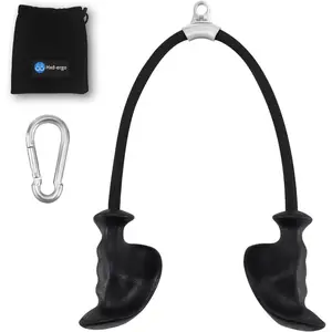 Tricep Rope with Ergonomic Handles, 36 Inch Tricep Pull Down Rope for Cable Machine, Pulley System, Tricep Rope Cable Attachment for Gym, Home