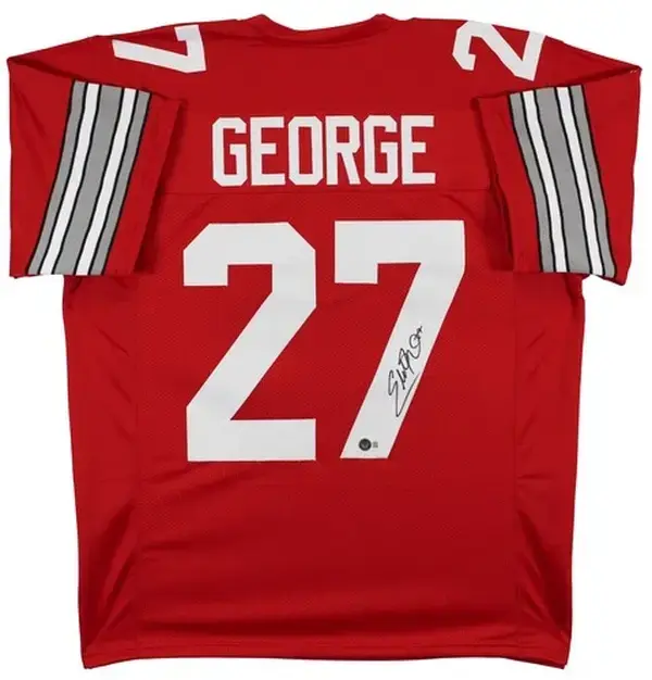 Ohio State Eddie George Red Pro Style Jersey