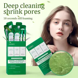 Centella Foam Facial Mask 5g*12 Packs Deep Cleaning Purifying Oil Control Removes Blackheads Fragrance