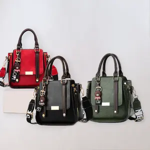 Women's Elegant Crossbody Purse Fashion PU Leather Satchel with Top Handle and Wide Strap for Mother's Day Presents