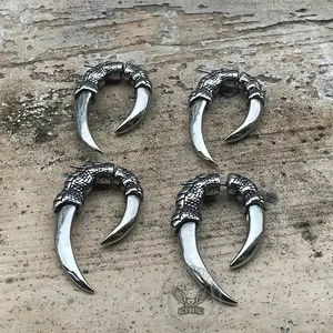GTHIC Punk Eagle Claw Stainless Steel Stud Earrings for Men Women Daily Wear Statement Jewelry