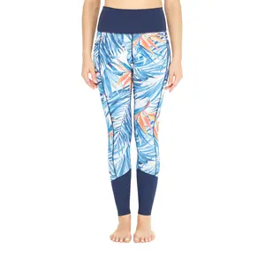 Women's Athletic Leggings in Firebird Blue White