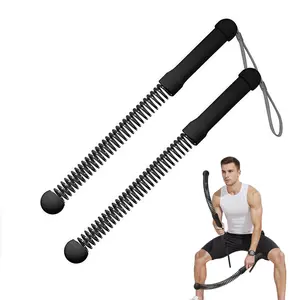 Ropeless Battle Rope for Home Gym Cordless Training Sticks with Resistance Spring Portable Workout Equipment Battle Rope Sticks for Men Women