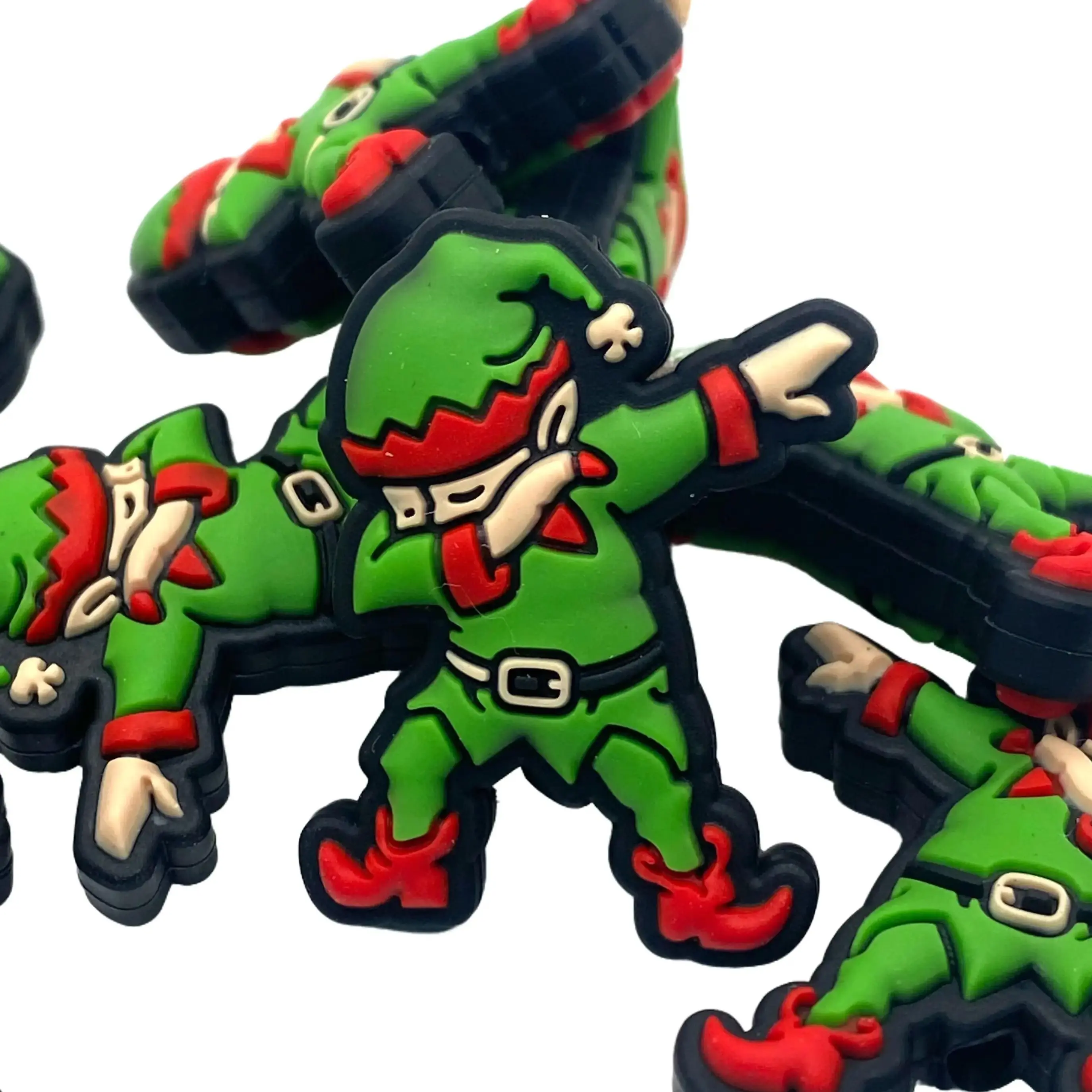 1pc The Dabbing Elf Silicone Focal Beads | Christmas Beads | Elf Beads DIY Supplies for Beadable Pen or Accessories