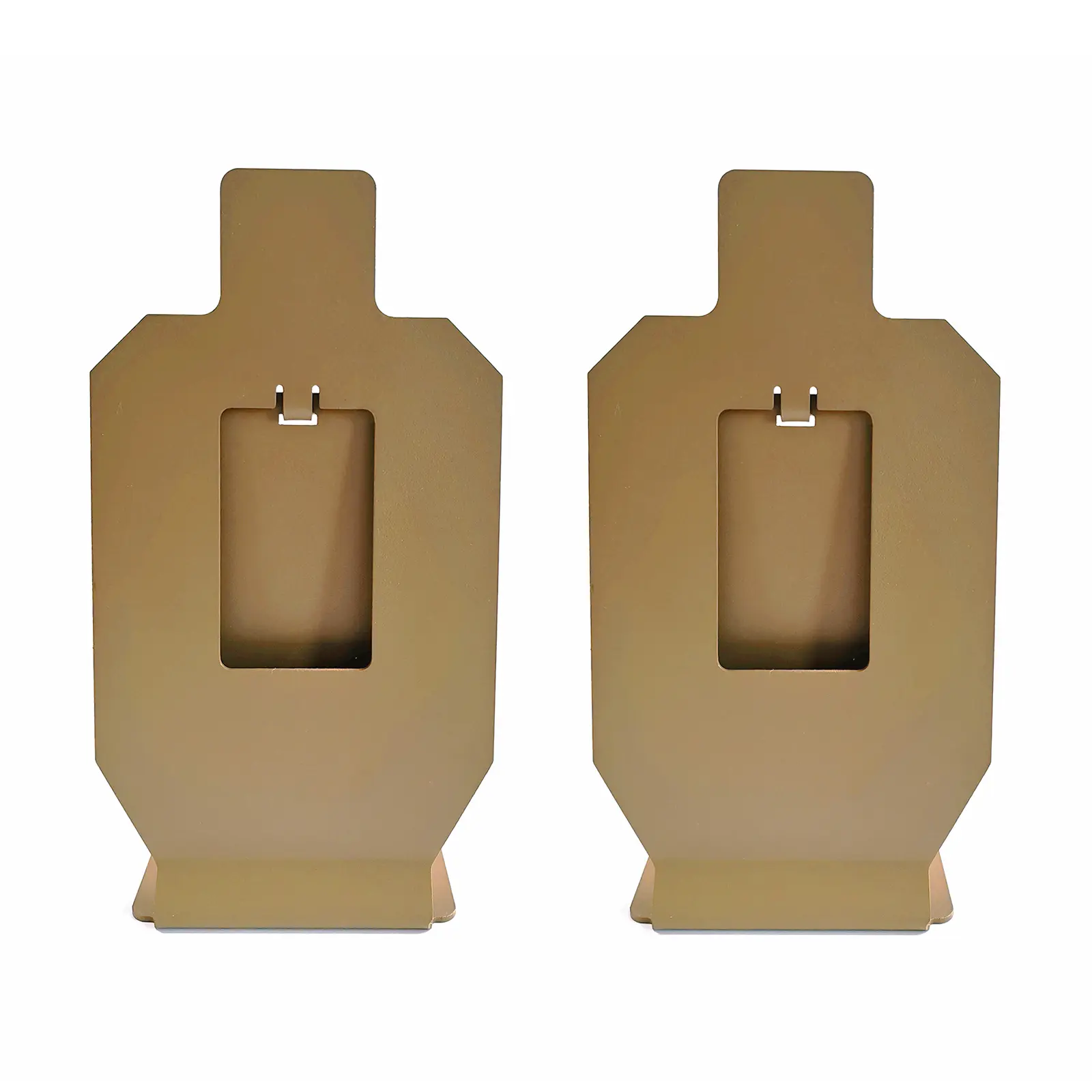 Atflbox Resetting The Metal Scale Down Silhouette Shooting Target Stand for Pistol Airsoft BB Guns(2 Pcs)