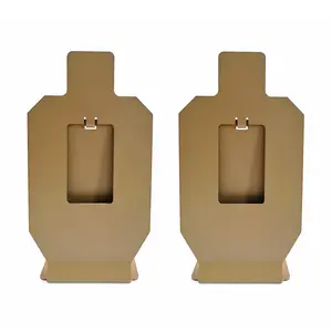 Atflbox Resetting The Metal Scale Down Silhouette Shooting Target Stand for Pistol Airsoft BB Guns(2 Pcs)