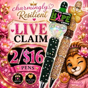 Custom Refillable Pen (2 for $16) - Charmingly Resilient, Smooth Writing, Multicolor, Flexible Grip, Secure Hold, Artistic Versatility, Stationery Supplies, Writing Stationery, Office Writing Tool, Live Claim Offer
