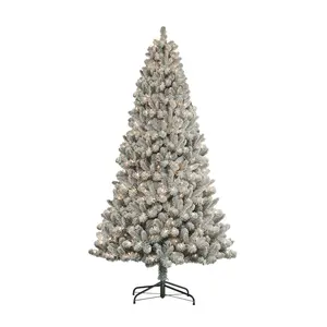 Puleo 6' Prelit Flocked Virginia Pine Tree