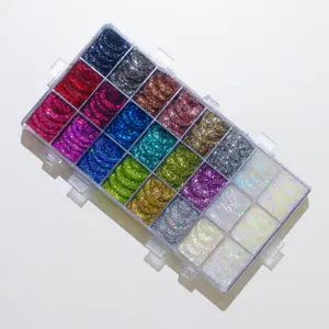 SPACECASE® Classics – 24 Shade Pro Grade Cosmetic Glitter Gel Palette Featuring the Complete Spacepaste® Collection for Eyes, Face & Body by Lemonhead LA