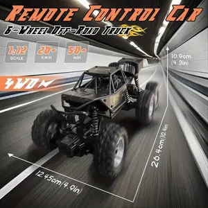 Children's Day Gift, 4WD High Speed RC Drift Car, 25+ KM/H All Terrain Monster Truck with LED Lights, Shock Absorbers & Big Tires, Electric Off-Road Toy Car, Perfect Birthday Gift for Kids Boys Girls 6-12 Years Old