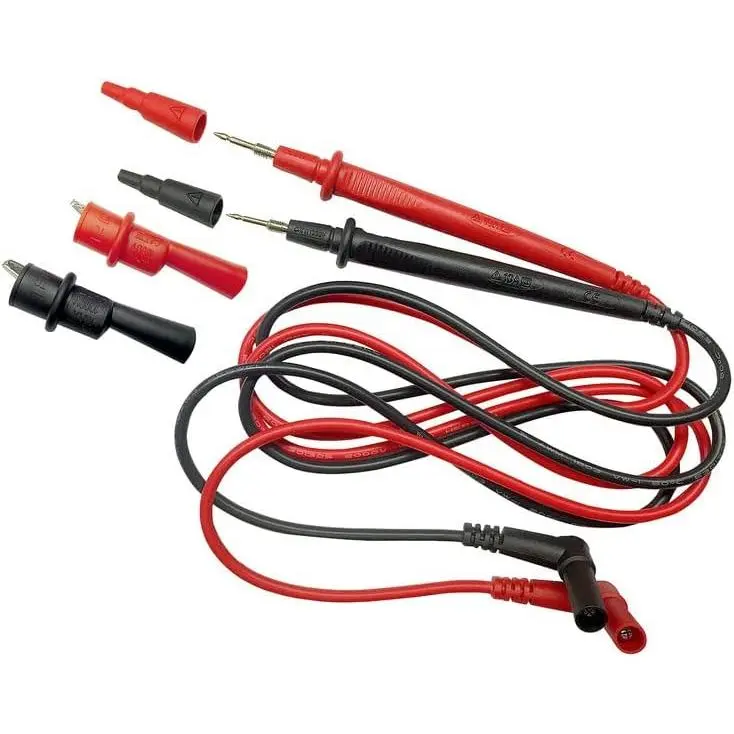Replacement Test Leads 69410, Professional Right Angle Multimeter Probes with Alligator Clips for Electrical Testing, 69410 Replacement Test Lead Set, 1 Set, None