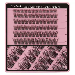 Perfectkey B01-72pcs 8-16mm Cluster Lashes DIY Eyelash Extension D Curl Long Individual Lashes Makeup Cosmetic Eyelashes Extensions